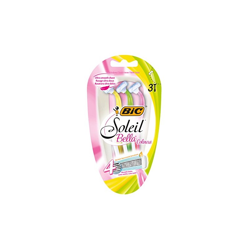 BIC Soleil Bella Colours - Cuchillas de afeitar (4 hojas,