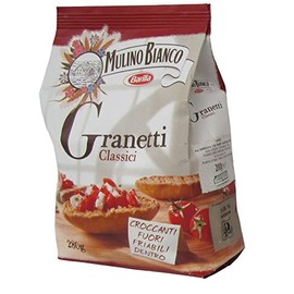 Mulino Bianco: "Granetti Classici" Crispy and Crumbly Toasts 9.87 Ounce (280gr) Packages Pack of 2 [ Italian Import ]