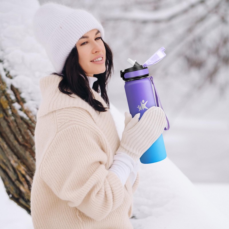 KollyKolla Stainless Steel Drinking Bottle, 1 Litre, Thermos Flask with