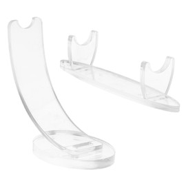 iplusmile 2pcs Transparent Acrylic Pen Display Stand Multifunctional Organizer for Fountain Pens Makeup Brushes Desk Rack for Home School Office Store Use