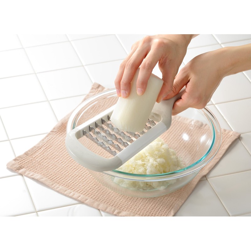 Oaks Leye LS1530 Zakuzaku Stainless Steel Grater, White, Made in