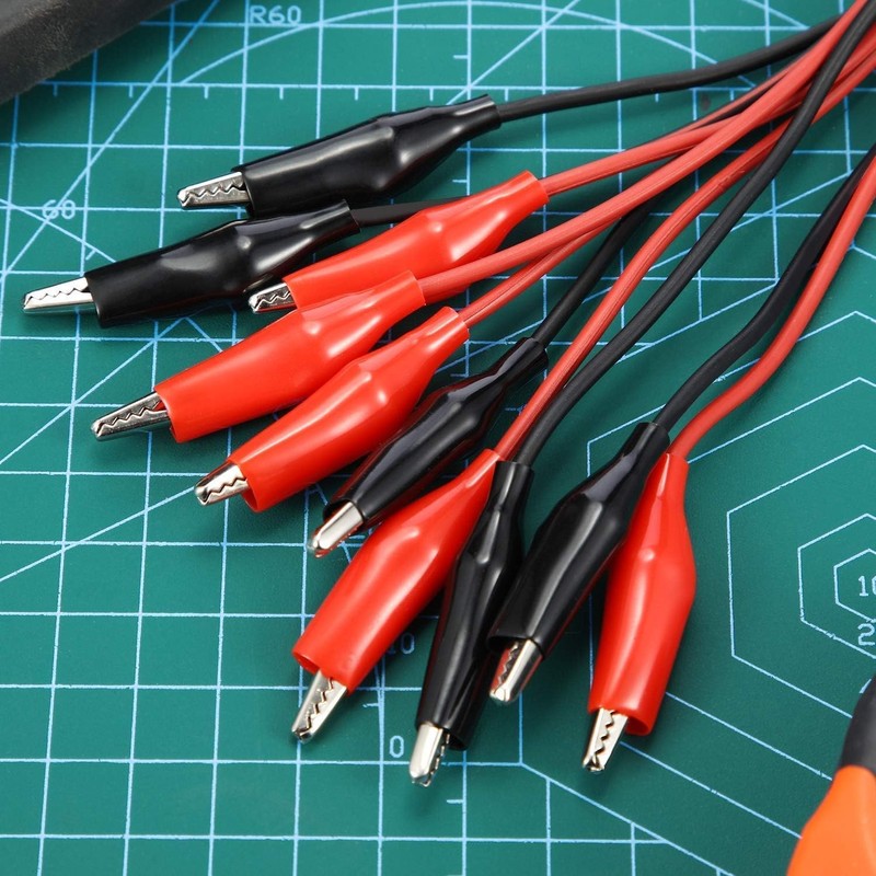Crocodile Clips, 10 Pcs Small Alligator Clips with Wires Electrical