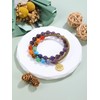 Zysta 7 Chakra Bracelet Real Stones Pearl Bracelet with Tree