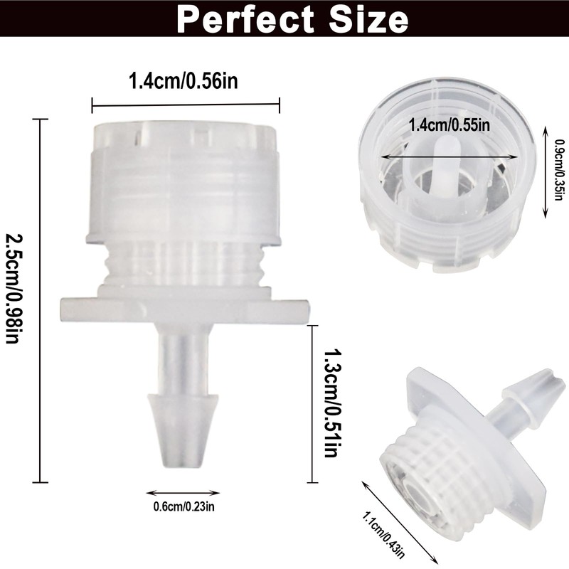 150 Pcs Adjustable Micro Drip Irrigation Sprinklers 1/4 Inch Universal