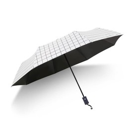 Folding Umbrella, For Rain or Shine, Men's, Women's, Rain Umbrella, 99.9% Light Blocking, UPF 50+, Lightweight, Compact, Simple, Stylish, Manual, One-Touch, white/one-touch