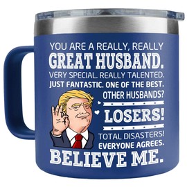 BECHUSKY Gifts For Husband From Wife - Husbands Gifts - Christmas, Anniversary, Valentines, Birthday Gift For Husband, Him, Groom, Boyfriend - Hubby Gift Ideas - Best Hubby Ever Tumbler 14 OZ