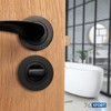 XFORT Matt Black Thumb Turn and Release Set, Bathroom Thumb