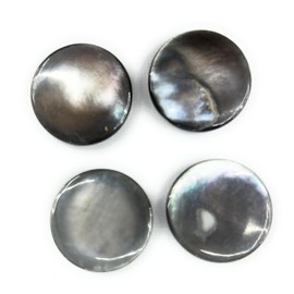 Trims Unlimited Premium Grey Buttons Mother of Pearl 5/8''- 1-1/16"" Ocean Pearl Buttons Set- Suits, Dresses Etc. (4 pc. 1-1/16'' Ocean Pearl)
