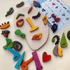 Kids Wooden Puzzle Board 26 Blocks Face Shaped Improve Imagination