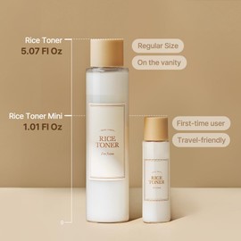 I'M From I'M FROM Rice Toner 30ml, Travel-friendly, Trial Size, 77.78% Rice Extract from Korea, Natural Niacinamide for smooth, sensitive, combination skin