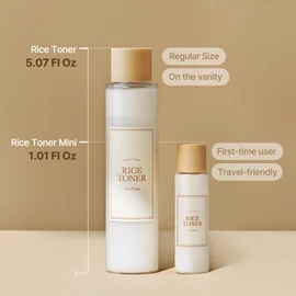I'M From I'M FROM Rice Toner 30ml, Travel-friendly, Trial Size, 77.78% Rice Extract from Korea, Natural Niacinamide for smooth, sensitive, combination skin