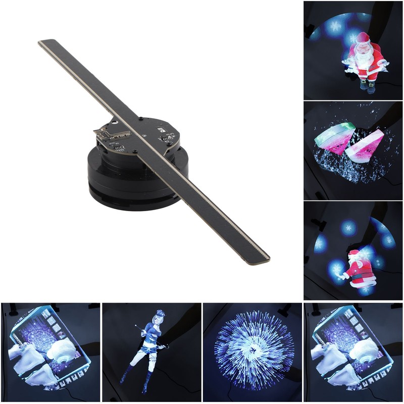 3D Hologram Fan 224 LED Light Beads High Resolution 3D