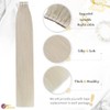 Moresoo Tape Extensions Echthaar Blond, Invisible Tape in Extensions 35cm