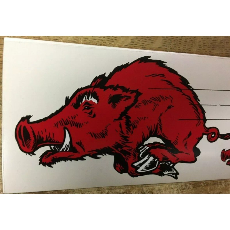 (1) Arkansas Razorbacks Vintage Decal/ Sticker Running Hogs
