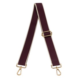 ZANQANO Purse Strap Replacement Crossbody Bag Women Wide Adjustable Jacquard Woven Handbag Straps, Dark Plum Brown, Wide: 1.5in (3.8cm), Classic