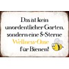 Ontrada Tin Sign 20 x 30 cm Curved No Garden