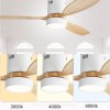 USA Modern Design 52 Inch 3 Solid Wood Blade Smart