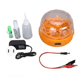 6 Eggs Automatic Egg Incubator Temperature and Humidity LED Display Low Noise Auto Egg Turning Egg Hatching Incubator 100‑240V US Plug