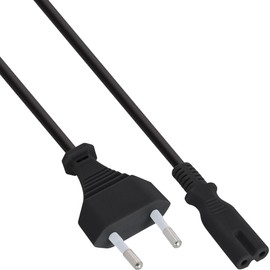 InLine 16654K Power Cable Power Plug to Euro 8 C7 Plug 10 m