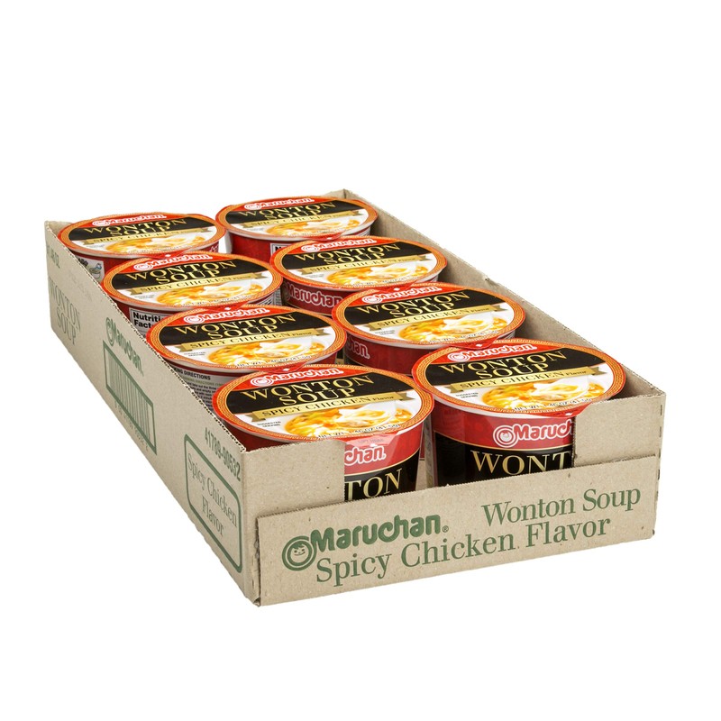 Maruchan Microwavable Bowl Wonton Hot and Spicy Chicken Flavor, Pack