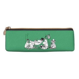 Moomin Pen Case, Large Capacity, Pencil Case, Multi-functional, Stylish, Leather, Leather Pen Pouch, For Boys, Girls, Children, Simple, Tool Pen Case, For High School Students, College Students, For