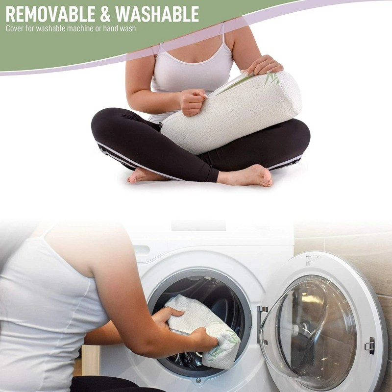 Bamboo Cylinder Neck Roll Cervical Bolster Round Bamboo Pillows Neck