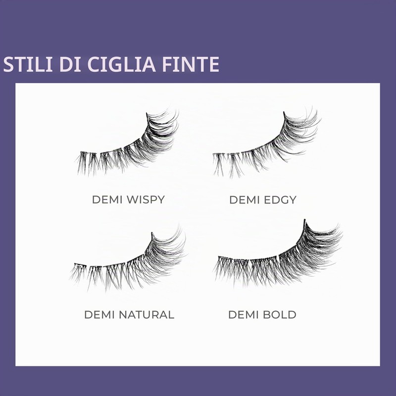 KISS ImPRESS Falsies - Ciglia autoadesive a lunga durata, Demi