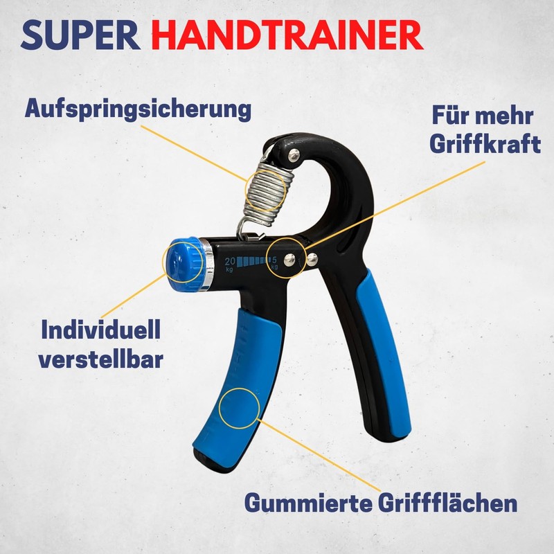 Best Sport Adjustable Spring-Grip Dumbbells - Blue