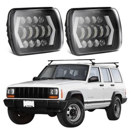 2 Piezas Faros LED para Auto, BOJA Faros Auxiliares para Auto, 5x7 Pickup, Faros Delanteros Alto/Bajo Apto, Resistente al Agua IP67, Luz Suave