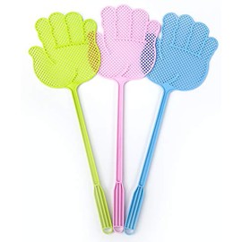 Dirza Fly Swatter - Long Handle - More Thicker Weight up to 1.09 OZs/One -Durable - Colorful 3 Pack