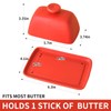 Yundu Ceramics Butter Dish with Lid for Countertop,Butter Keeper Container,