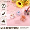 Tuanse 100 Pcs Acrylic Box with Lid Clear Small Acrylic