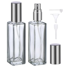 Segbeauty 20ml Refillable Perfume Bottle Travel, 2pcs Empty Glass Spray Bottles Atomizer, Mini Pocket Leakproof Fine Mist Sprayer for Perfume Cologne Dispenser Fragrance Container Set Travel Accessory