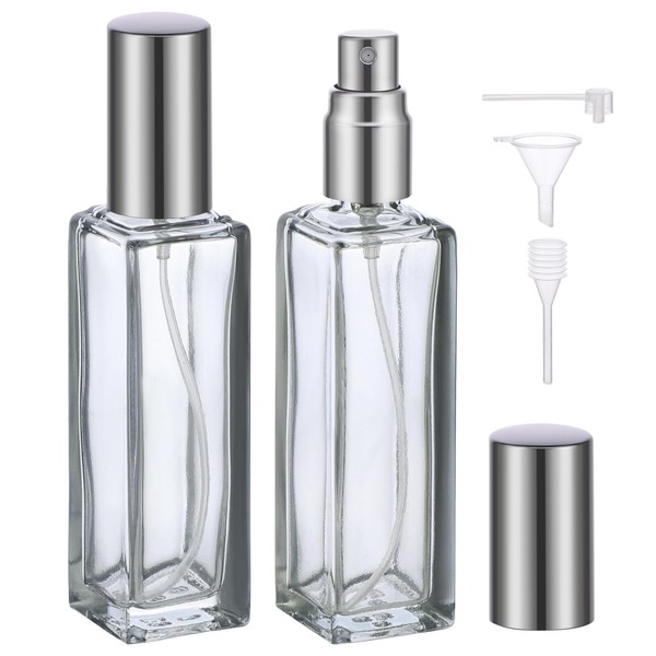Segbeauty 20ml Refillable Perfume Bottle Travel, 2pcs Empty Glass Spray