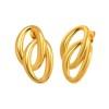 ZARD Chain Link Drop Earrings In 18K Gold Plating