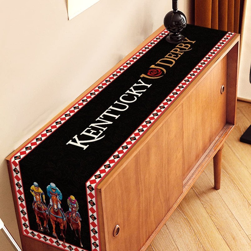 Nepnuser Kentucky Derby Table Runner Churchill Downs Horse Racing Themed