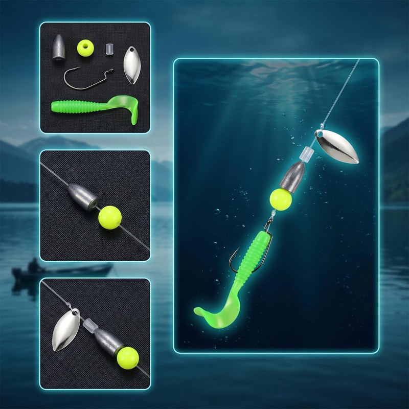 Alrhso 1000 Pcs Round Float Glow Fishing-Rig Bead Fishing Beads