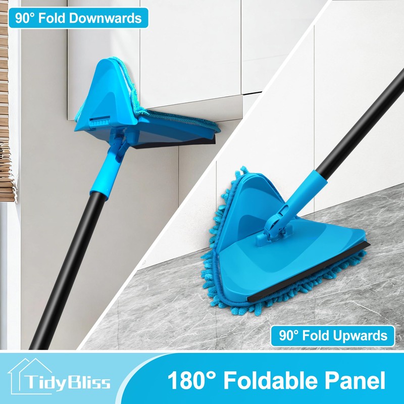 TidyBliss Wall Mop Cleaner with Long Handle 80”, Ceiling Duster