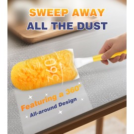 Heavy Duty Duster Refills for Swiffer Duster, 30 Count Dusters Refills with 1 Handle, Multisurface 360° Dusters with 4X Microfibers, Duster Kit for Cleaning Pet Hair, Home, Office, Blinds, Furniture