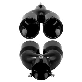 OTRTSUCC Stainless Steel Dual Exhaust Tip Slant Edge for 1.5" to 2.5" Fit Pipes Diameter, Adjustable Universal Car Decoration Exhaust Tip Tailpipe Tip, 3 Inch Outlet 8.3 Inch Length