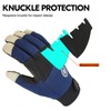 Vgo... Winter Waterproof Gloves Men in Leather, Utility Gloves in