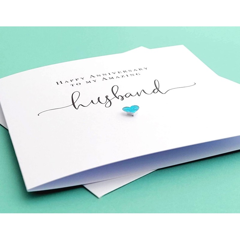 Husband Anniversary Card - Handmade Wedding Anniversary Card for Amazing