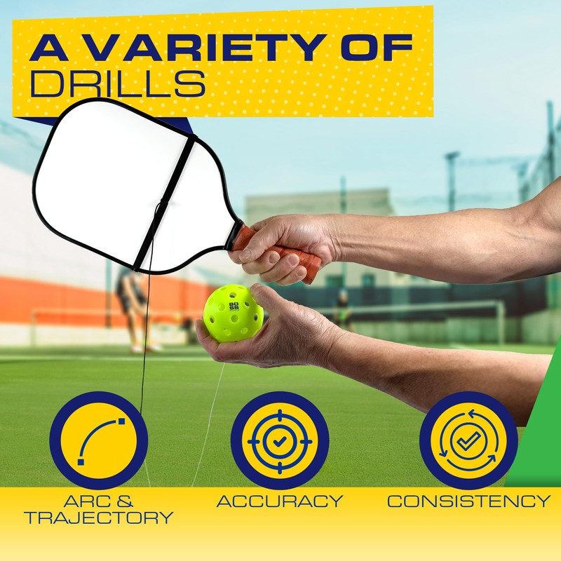 BOSSpickle Pickleball Trainer for Drop Practice. Pickleball Trainer Ball with