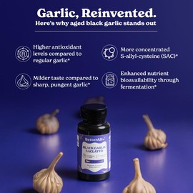 BetterAlt Aged Black Garlic Capsules | Helps Promote Brain & Immune Health | Supports High Absorption - 30 Capsules