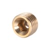 sourcing map Brass Accessories Hexagonal Counter Recessed G1/4 Plug Pipe