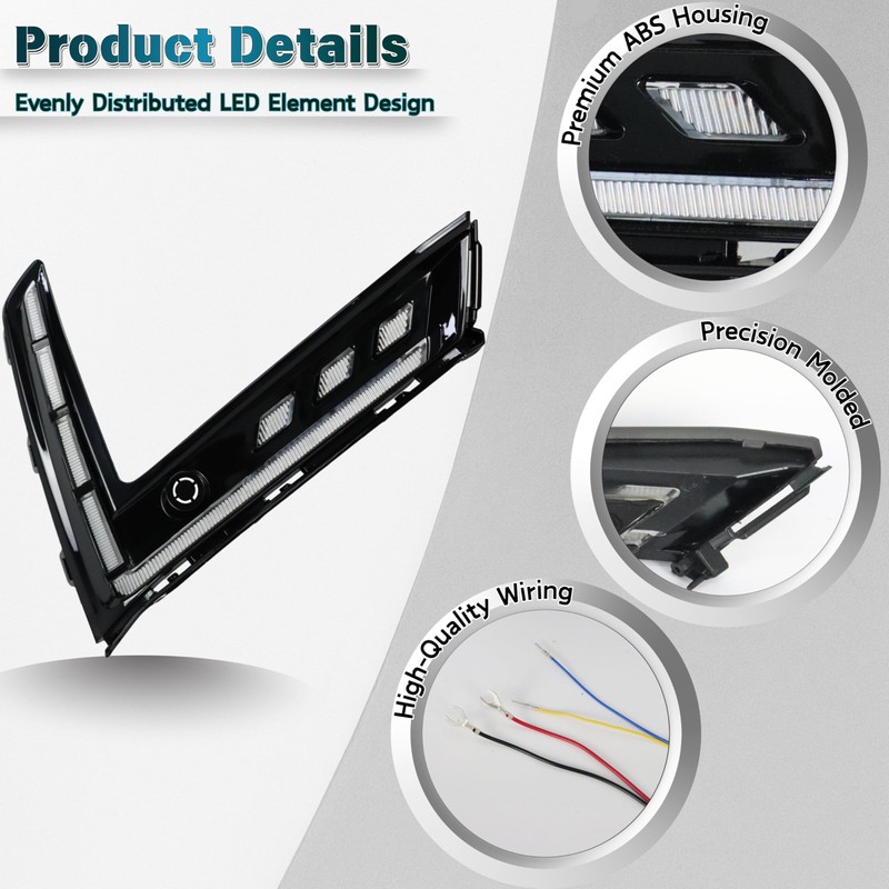 INUBOXES LED Front Bumper Fog Lights Fit for 2023 2024