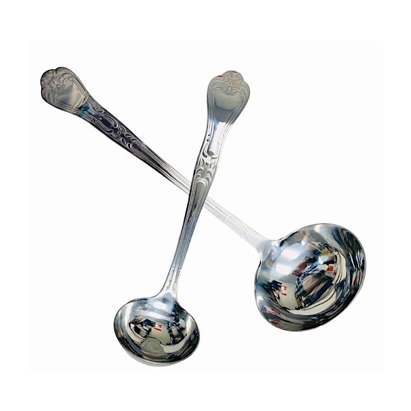 Heavy Duty Stainless Steel Soup or Sauce Serving Ladles, 2oz