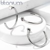 PiercedOff Titanium Nose Ring - Thickness 18GA (1mm) / Diameter