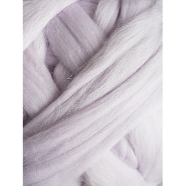 Giant Wool Yarn Chunky Arm Knitting Super Soft Wool Yarn Bulky Wool Roving 2.2 LB (Lavender)