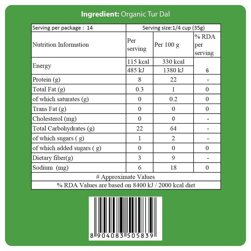 24 Mantra Organic Tur Dal (500g)